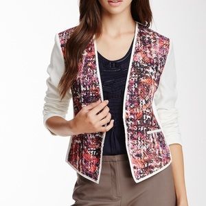 Elie Tahari Leather Blazer